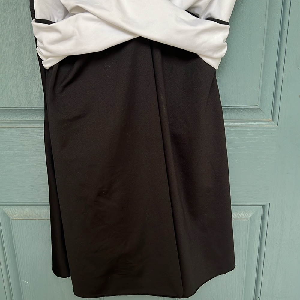 Women’s Two-Tone Black and White Swim Dress - Picture 9 of 9